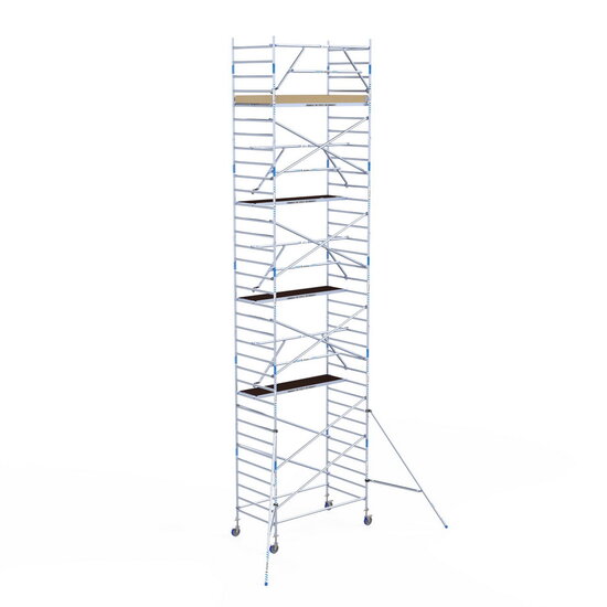 Alumexx Rolsteiger Alumexx Extra 135x250 11,2m werkhoogte tegen de gevel