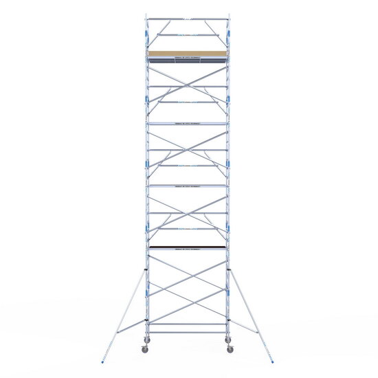 Alumexx Rolsteiger Alumexx Extra 135x250 11,2m werkhoogte tegen de gevel