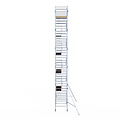 Alumexx Rolsteiger Alumexx Extra 135x250 12,2m werkhoogte tegen de gevel