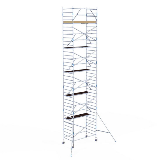 Alumexx Rolsteiger Alumexx Extra 135x250 12,2m werkhoogte tegen de gevel