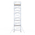 Alumexx Rolsteiger Alumexx Extra 135x250 12,2m werkhoogte tegen de gevel