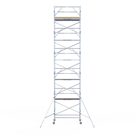 Alumexx Rolsteiger Alumexx Extra 135x250 12,2m werkhoogte tegen de gevel