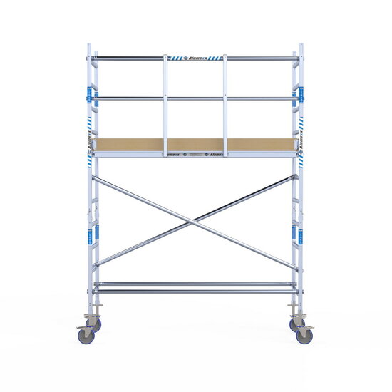 Alumexx Rolsteiger Alumexx Light 75x250 4,2m werkhoogte tegen de gevel