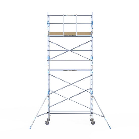 Alumexx Rolsteiger Alumexx Light 90x250 7,2m werkhoogte tegen de gevel