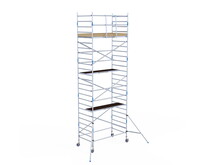 Rolsteiger Alumexx Light 135x250 8,2m werkhoogte tegen de gevel