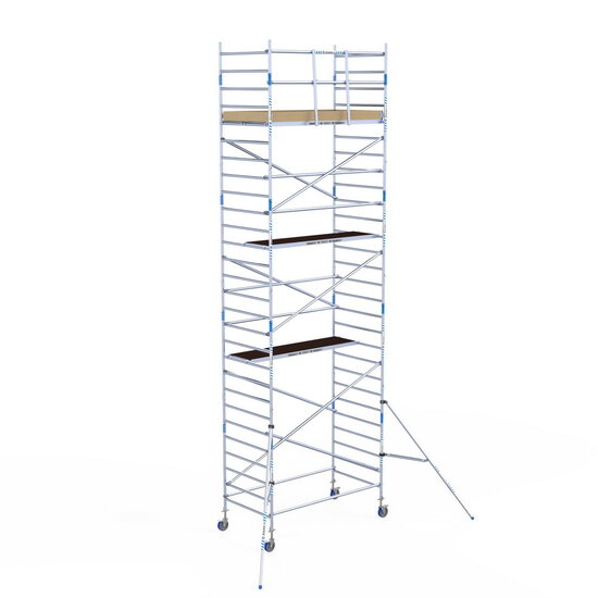 Alumexx Rolsteiger Alumexx Light 135x250 9,2m werkhoogte tegen de gevel