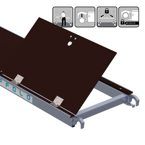 Kamersteiger platform (Compact) 140 cm met luik