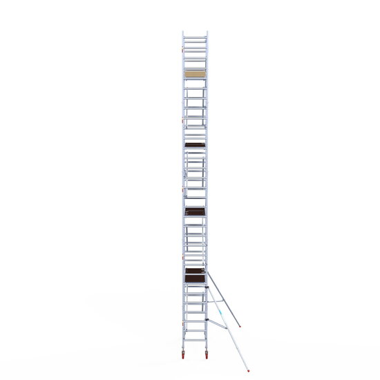 Euroscaffold Rolsteiger Euroscaffold Basic 75x190 10,2m werkhoogte tegen de gevel