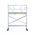 Euroscaffold Rolsteiger Euroscaffold Basic 75x250 4,2m werkhoogte tegen de gevel