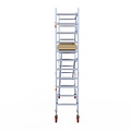 Euroscaffold Rolsteiger Euroscaffold Basic 75x305 4,2m werkhoogte tegen de gevel