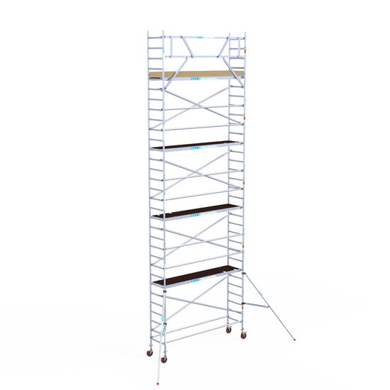 Euroscaffold Rolsteiger Euroscaffold Basic 75x305 10,2m werkhoogte tegen de gevel