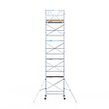Euroscaffold Rolsteiger Euroscaffold Basic 135x190 10,2m werkhoogte tegen de gevel