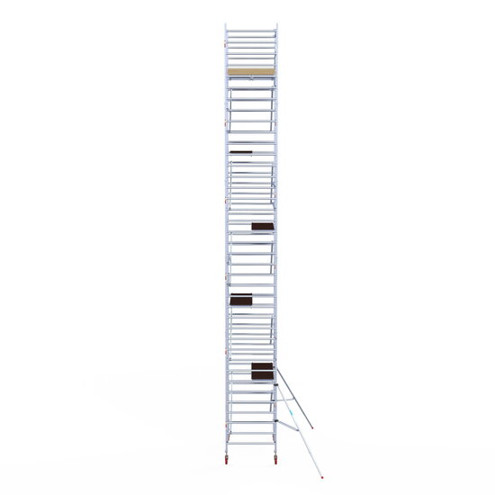 Euroscaffold Rolsteiger Euroscaffold Basic 135x190 12,2m werkhoogte tegen de gevel