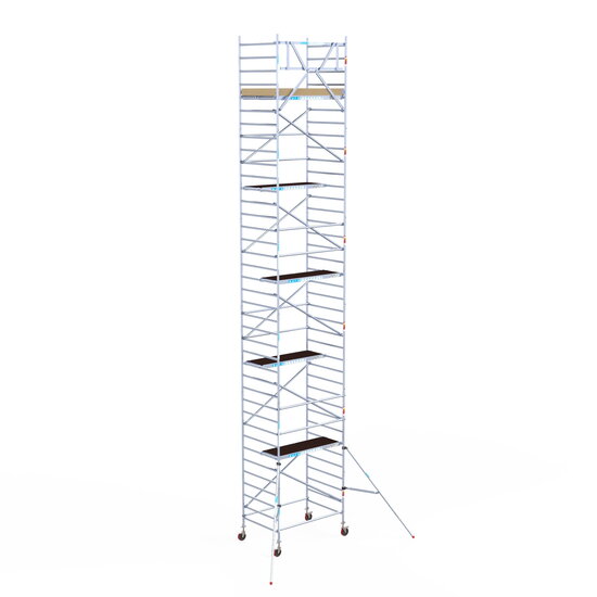 Euroscaffold Rolsteiger Euroscaffold Basic 135x190 12,2m werkhoogte tegen de gevel