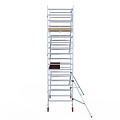 Euroscaffold Rolsteiger Euroscaffold Basic 135x250 6,2m werkhoogte tegen de gevel