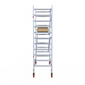 Euroscaffold Rolsteiger Euroscaffold Basic 90x250 4,2m werkhoogte tegen de gevel