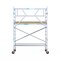 Euroscaffold Rolsteiger Euroscaffold Basic 90x250 4,2m werkhoogte tegen de gevel