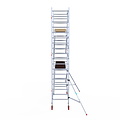 Euroscaffold Rolsteiger Euroscaffold Basic 90x305 6,2m werkhoogte tegen de gevel