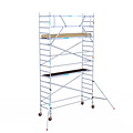 Euroscaffold Rolsteiger Euroscaffold Basic 90x305 6,2m werkhoogte tegen de gevel