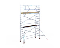 Rolsteiger Euroscaffold Basic 90x305 6,2m werkhoogte tegen de gevel