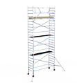 Euroscaffold Rolsteiger Euroscaffold Basic 90x305 8,2m werkhoogte tegen de gevel