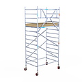 Euroscaffold Rolsteiger Euroscaffold Basic 135x190 5,2m werkhoogte tegen de gevel