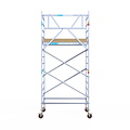 Euroscaffold Rolsteiger Euroscaffold Basic 135x190 5,2m werkhoogte tegen de gevel