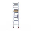 Euroscaffold Rolsteiger Euroscaffold Basic 75x250 4,2m werkhoogte carbon vloer tegen de gevel