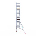 Euroscaffold Rolsteiger Euroscaffold Basic 75x190 6,2m werkhoogte carbon vloer tegen de gevel