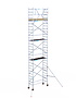 Rolsteiger Basic 75x190 9,2m werkhoogte carbon vloer tegen de gevel