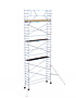 Rolsteiger Basic 75x305 9,2m werkhoogte carbon vloer tegen de gevel