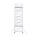Euroscaffold Rolsteiger Euroscaffold Basic 75x250 10,2m werkhoogte carbon vloer tegen de gevel