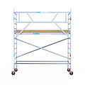 Euroscaffold Rolsteiger Euroscaffold Basic 90x305 4,2m werkhoogte carbon vloer tegen de gevel