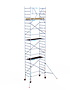 Rolsteiger Basic 90x190 8,2m werkhoogte carbon vloer tegen de gevel