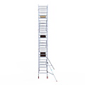 Euroscaffold Rolsteiger Euroscaffold Basic 90x250 8,2m werkhoogte carbon vloer tegen de gevel