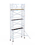 Rolsteiger Basic 90x305 8,2m werkhoogte carbon vloer tegen de gevel