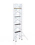 Rolsteiger Basic 90x190 10,2m werkhoogte carbon vloer tegen de gevel