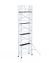 Rolsteiger Basic 90x250 10,2m werkhoogte carbon vloer tegen de gevel