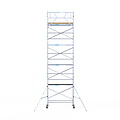 Euroscaffold Rolsteiger Euroscaffold Basic 90x250 10,2m werkhoogte carbon vloer tegen de gevel
