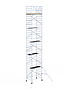 Rolsteiger Basic 135x190 12,2m werkhoogte carbon vloer tegen de gevel