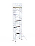 Rolsteiger Basic 135x250 12,2m werkhoogte carbon vloer tegen de gevel