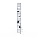 Euroscaffold Rolsteiger Euroscaffold Basic 135x305 12,2m werkhoogte carbon vloer tegen de gevel