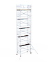 Rolsteiger Basic 135x305 12,2m werkhoogte carbon vloer tegen de gevel