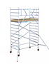 Rolsteiger Basic 135x250 5,2m werkhoogte carbon vloer tegen de gevel