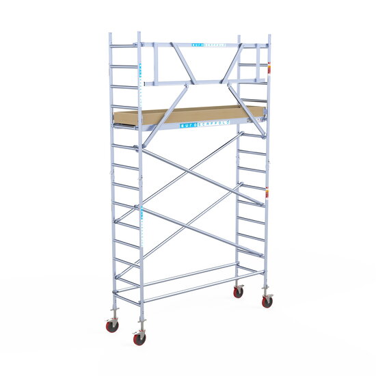 Euroscaffold Steigeraanhanger 250 + Basic Rolsteiger 5,2 meter werkhoogte 75x250
