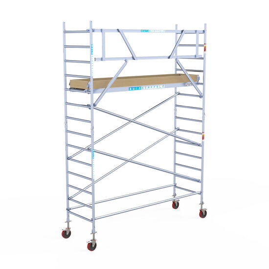 Euroscaffold Steigeraanhanger 305 + Rolsteiger Basic 90x305 5,2m werkhoogte