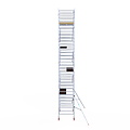 Euroscaffold Steigeraanhanger afsluitbaar 250 + Rolsteiger Basic 135x250 10,2m werkhoogte
