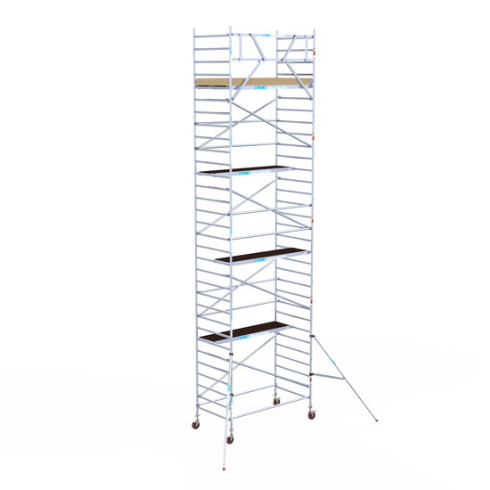 Euroscaffold Steigeraanhanger afsluitbaar 250 + Rolsteiger Basic 135x250 10,2m werkhoogte