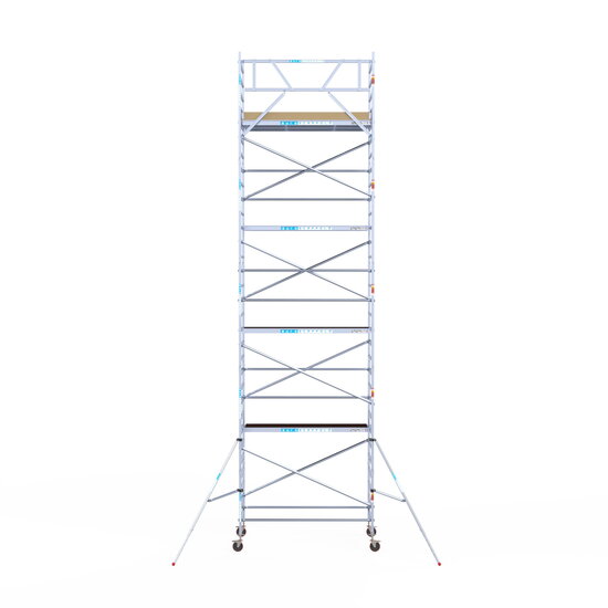 Euroscaffold Steigeraanhanger afsluitbaar 250 + Rolsteiger Basic 135x250 10,2m werkhoogte