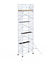 Rolsteiger Basic 135x250 10,2m werkhoogte carbon vloer tegen de gevel